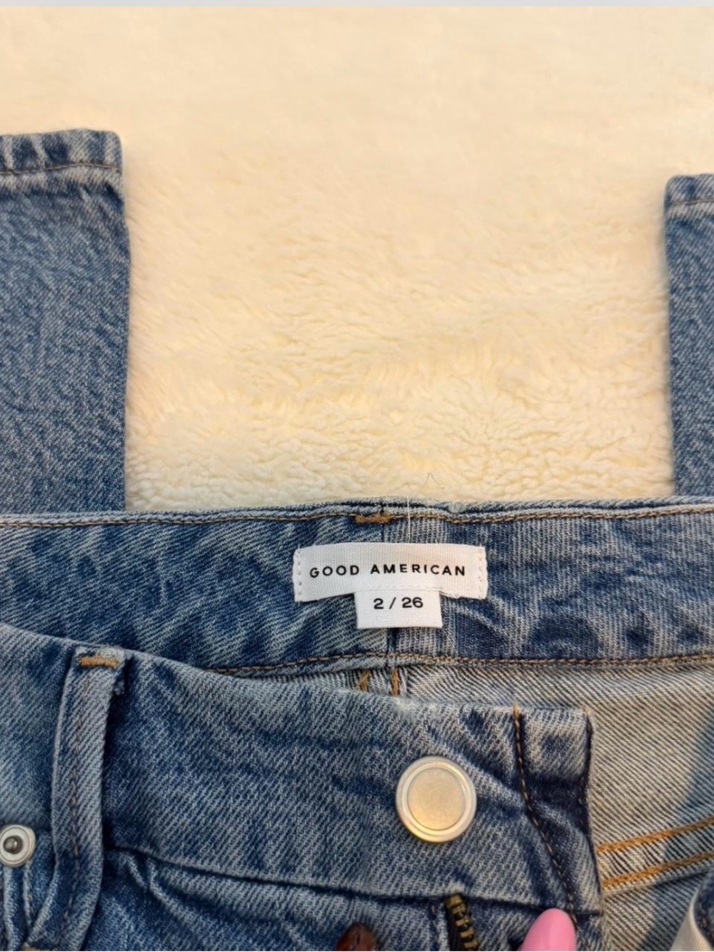 Good American Light Blue High-Rise Denim Jeans